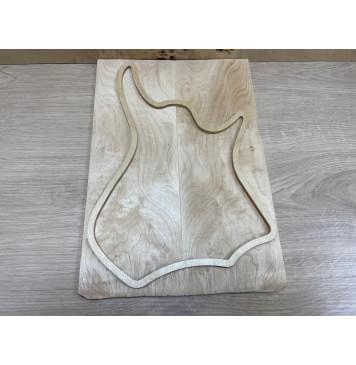 Клён Белый заготовка на топ Смешанный АА 8х132-135х385 мм - 2 шт. (книжкой)-1