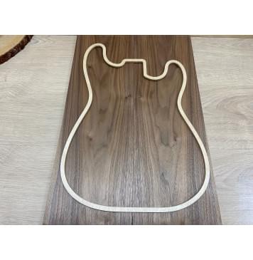 Орех Американский заготовка на топ Тангент А 10х180х540 мм - 2 шт. (книжкой). Изогнут. -0