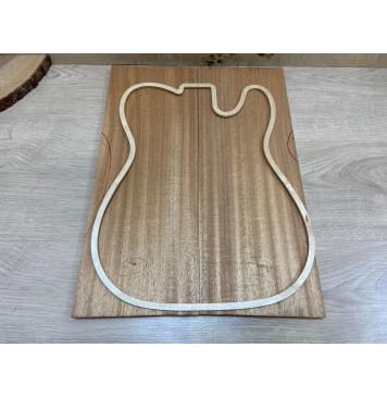 Махагон Кая заготовка на топ Радиал А 14,5х175х470 мм - 2 шт. (книжкой)-0