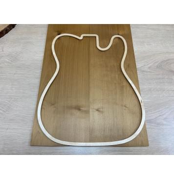 Клён Белый (Печёный) заготовка на топ Смешанный А 9х174х520 мм - 2 шт.(книжкой)-1