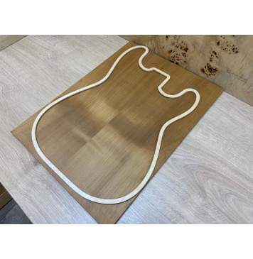 Клён Белый (Печёный) заготовка на топ Смешанный ААА 8х175х470 мм - 2 шт.(книжкой)-0