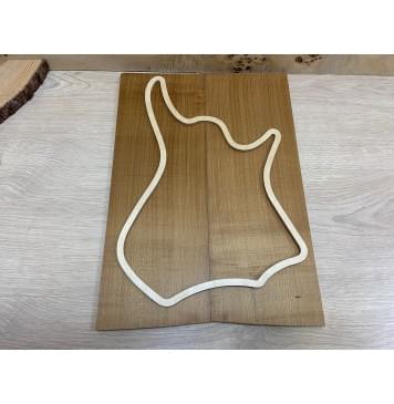 Клён Белый (Печёный) заготовка на топ для Тревел гитары Радиал  АА 9,5х143х400 мм - 2 шт.(книжкой)-2