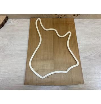 Клён Белый (Печёный) заготовка на топ для Тревел гитары Радиал  АА 9,5х143х400 мм - 2 шт.(книжкой)-1