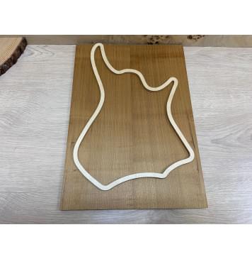 Клён Белый (Печёный) заготовка на топ для Тревел гитары Радиал АА 9,5х143х400 мм - 2 шт.(книжкой)-0