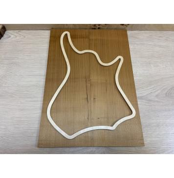 Клён Белый (Печёный) заготовка на топ для Тревел гитары Радиал АА 9,5х143х400 мм - 2 шт.(книжкой)-1