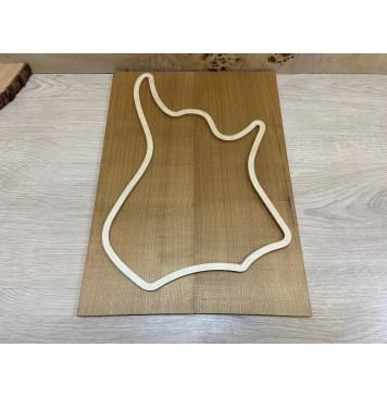 Клён Белый (Печёный) заготовка на топ для Тревел гитары Радиал А 9х144х400 мм - 2 шт.(книжкой)-1