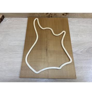 Клён Белый (Печёный) заготовка на топ для Тревел гитары Радиал А 9х144х400 мм - 2 шт.(книжкой)-2