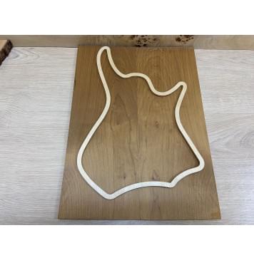 Клён Белый (Печёный) заготовка на топ для Тревел гитары Смешанный А 11х150х405 мм - 2 шт.(книжкой)-2