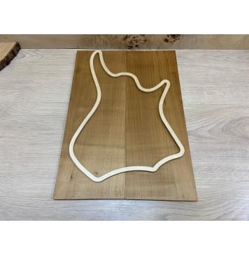 Клён Белый (Печёный) заготовка на топ для Тревел гитары Радиал А 9х144х400 мм - 2 шт.(книжкой)-2