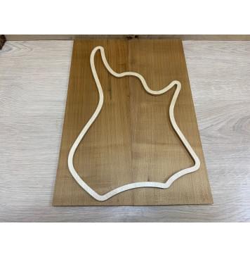 Клён Белый (Печёный) заготовка на топ для Тревел гитары Радиал А 9х144х400 мм - 2 шт.(книжкой)-1