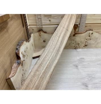 Зебрано заготовка накладки для бас-гитары Радиал АА 10х95х760 мм-1