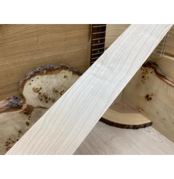Клён Белый заготовка накладки для электрогитары Смешанный АА 7,5х70х570 мм-0