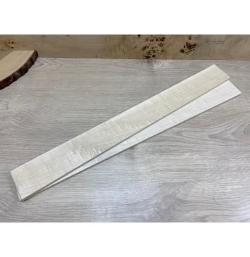 Клён Белый Явор, Волнистый  заготовка накладки для электрогитары Смешанный ААА Волна А 8х64х600 мм-1