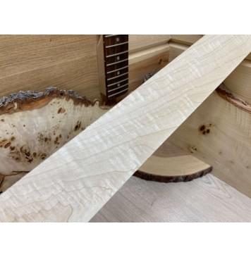 Клён Белый Явор, Волнистый заготовка накладки электрогитары Смешанный ААА Волна А 9х64х600 мм-0