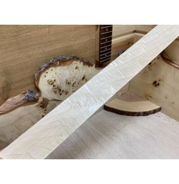 Клён Белый Явор, Волнистый заготовка накладки электрогитары Смешанный ААА Волна А 9х64х600 мм-1