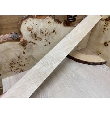 Клён Белый Явор, Волнистый заготовка накладки электрогитары Смешанный ААА Волна А 9х64х600 мм-3