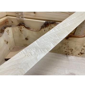 Клён Белый Явор, Волнистый заготовка накладки электрогитары Смешанный ААА Волна А 9х64х600 мм-4