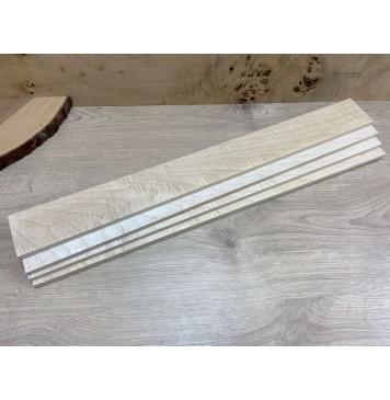 Клён Белый Явор, Волнистый заготовка накладки электрогитары Смешанный ААА Волна А 9х64х600 мм-6