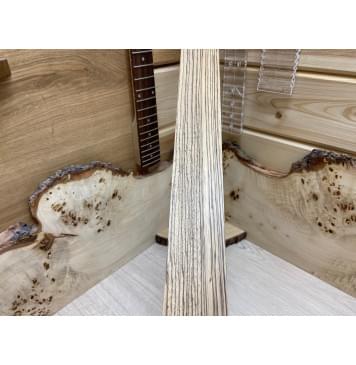 Зебрано заготовка накладки для бас-гитары Радиал АА 9х65х620 мм-1