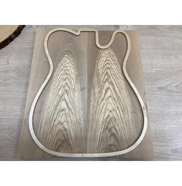 Ясень Оливковый заготовка на топ Тангент А 18х180х420 мм - 2шт. (книжкой)-1