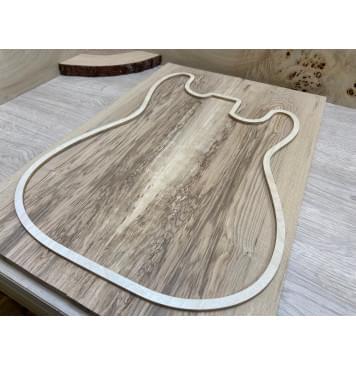 Ясень Оливковый заготовка на Топ Тангент ААА 17х180х540 мм - 2 шт. (книжкой)-1