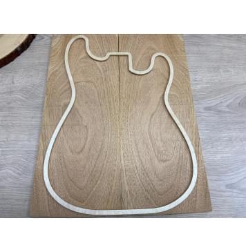 Махагон Гондурасский заготовка на топ Тангент ААА 8,5х190х490 мм - 2 шт. (книжкой)-0