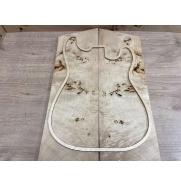 Тополь Кап заготовки на топ Смешанный А 10х175х550мм - 2шт. (книжкой)-1