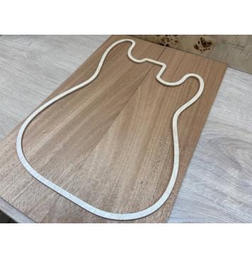 Махагон Кая заготовка на топ Смешанный А 8х180х550 мм - 2 шт. (книжкой)-0