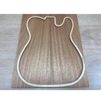 Махагон Кая заготовка на топ Смешанный А 6х178х550 мм - 2шт. (книжкой)-2