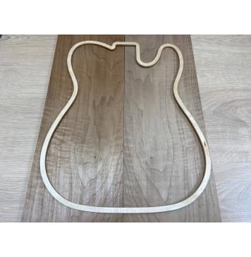 Орех Грецкий Волнистый заготовка на топ Смешанный А Волна А 10х180х515 мм - 2 шт. (книжкой)-4