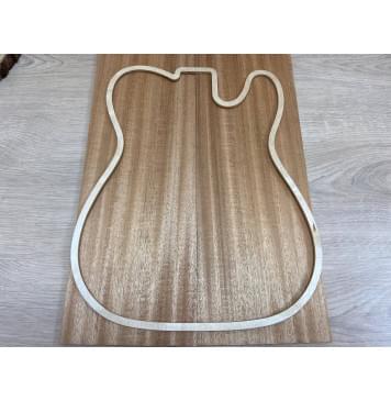 Махагон Кая заготовка на топ Радиал ААА 8х170х480 мм - 2 шт. (книжкой)-0