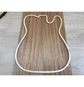 Махагон Кая заготовка на топ Радиал АА 12х163х525 мм - 2шт. (книжкой)-0