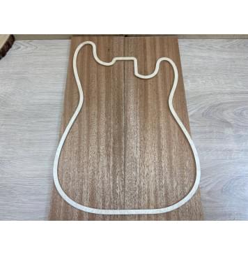 Махагон Кая заготовка на топ Радиал АА 12х163х525 мм - 2шт. (книжкой)-3