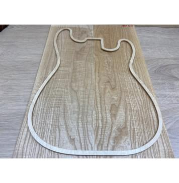 Ясень Белый Волнистый заготовка на топ Смешанный АА Волна АА 5х175х535 мм - 2шт. (книжкой)-4