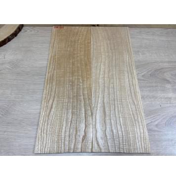 Ясень Белый Волнистый заготовка на топ Смешанный ААА Волна АА  5х175х535 мм - 2шт. (книжкой)-4