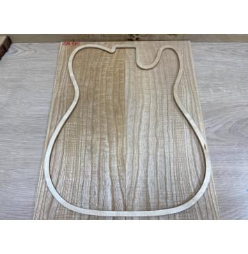 Ясень Белый Волнистый заготовка на топ Смешанный ААА Волна АА  5х175х535 мм - 2шт. (книжкой)-3