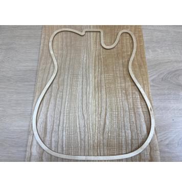 Ясень Белый Волнистый заготовка на топ Смешанный ААА Волна АА  5х175х535 мм - 2шт. (книжкой)-1