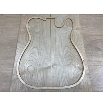 Клён Белый заготовка на топ Тангент А 10х185х540 мм - 2 шт (книжкой)-0