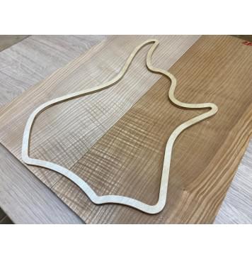 Ясень Оливковый Волнистый заготовка на Топ Смешанный АА Волна А 15х175х500 мм - 2шт. (книжкой)-4