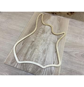 Ясень Оливковый заготовка на топ для Тревел гитары Смешанный ААА 7х131х400 мм (склеенный)-0