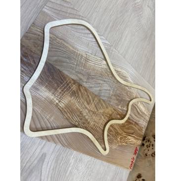 Ясень Оливковый заготовка на Топ для Тревел гитары Смешанный ААА 6х130х400 мм 2шт (книжкой)-1