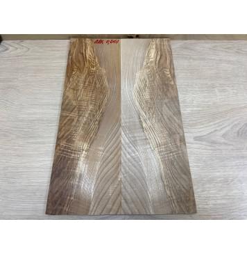 Ясень Оливковый заготовка на Топ для Тревел гитары Смешанный ААА 6х130х400 мм 2шт (книжкой)-4