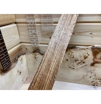 Зебрано "Птичий Глаз" заготовка накладки  для электрогитары Радиал АА 10х62х525 мм-1