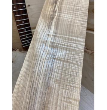 Ясень Оливковый Волнистый заготовка на топ для Тревел гитары Смешанный ААА Волна АА 7х132х415 мм 2шт (книжкой)-1