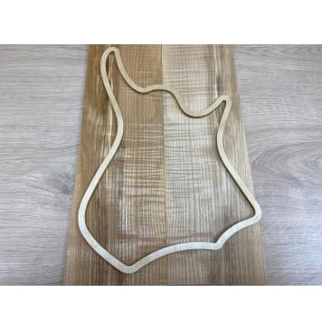 Ясень Оливковый Волнистый заготовка на топ для Тревел гитары Смешанный ААА Волна АА 7х132х415 мм 2шт (книжкой)-2