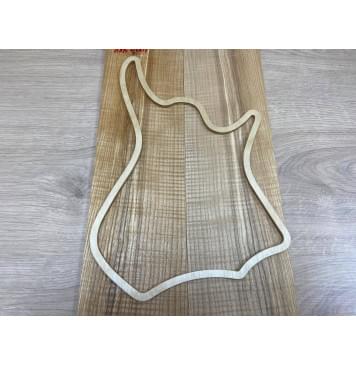 Ясень Оливковый Волнистый заготовка на топ для Тревел гитары Смешанный ААА Волна ААА 5,5х132х425 мм-2