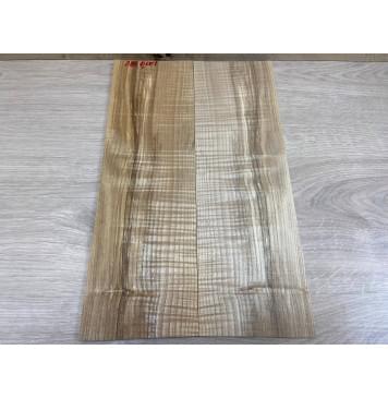 Ясень Оливковый Волнистый заготовка на топ для Тревел гитары Смешанный АА Волна АА 6х131х410 мм 2шт (книжкой)-2