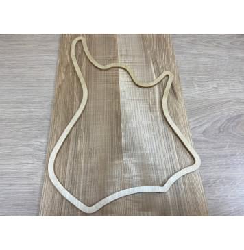 Ясень Оливковый заготовка на Топ для Тревел гитары Смешанный ААА 5х131х415 мм 2шт (книжкой)-0