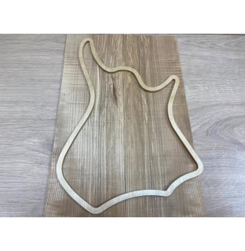 Ясень Оливковый заготовка на Топ для Тревел гитары Смешанный ААА 5х131х415 мм 2шт (книжкой)-1