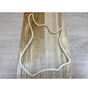 Ясень Оливковый Волнистый заготовка на топ для Тревел гитары Смешанный АА Волна ААА 3,5х132х430 мм-3